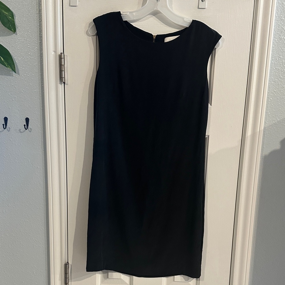 Vintage Cynthia Rowley Black Shift 100% Silk Dress Classic Preppy Women’s 4